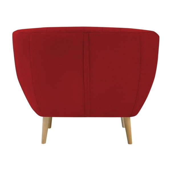 Fotoliu cu tapițerie din catifea Mazzini Sofas Sardaigne, roșu-image-4