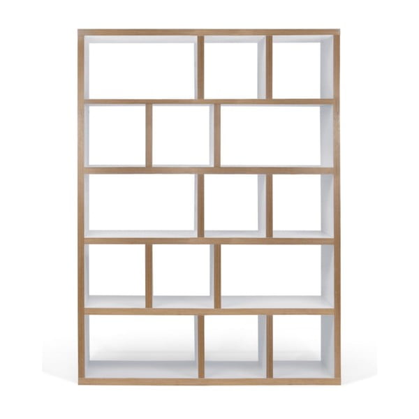 Bibliotecă albă/în culoare naturală 150x198 cm Berlin – TemaHome