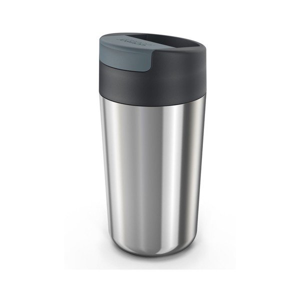 Cană de voiaj albastru-argintiu 450 ml Sipp – Joseph Joseph