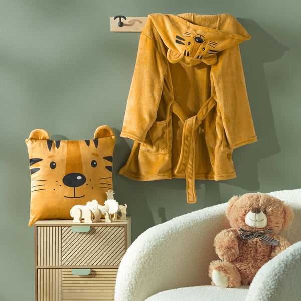 Pernă pentru copii din catifea 40x40 cm Tigry – douceur d'intérieur-image-1