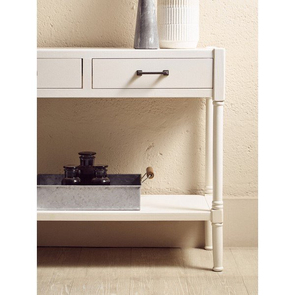 Masă consolă albă din lemn de pin 35x91 cm Heritage – Premier Housewares-image-2
