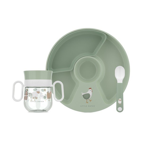 Set de veselă pentru copii 3 buc. din plastic Little Farm – Mepal