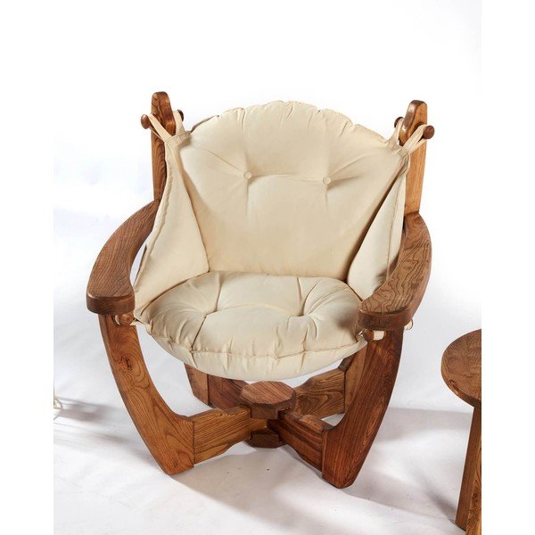 Fotoliu de grădină crem/natural  din lemn  Relax – Floriane Garden-image-2