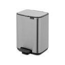Coș de gunoi argintiu mat cu pedală din oțel 4 l Bo – Brabantia