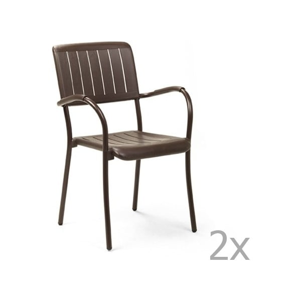 Set 2 scaune de grădină Nardi Musa, maro