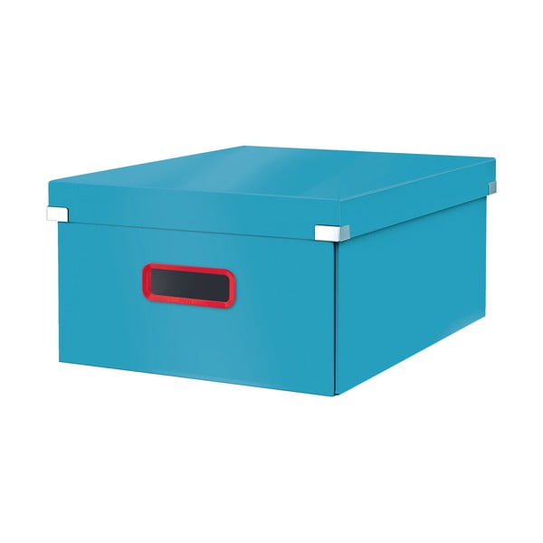 Cutie de depozitare din carton cu capac albastră Click&Store - Leitz