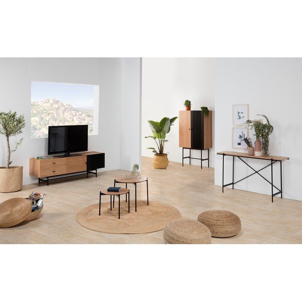 Set 2 măsuțe auxiliare în decor de lemn Markeric Piera-image-1