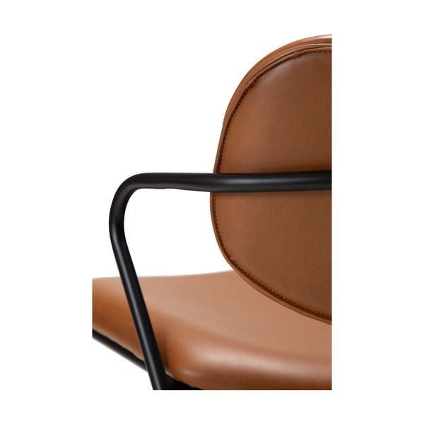 Fotoliu maro coniac din imitație de piele Zed – DAN-FORM Denmark-image-1