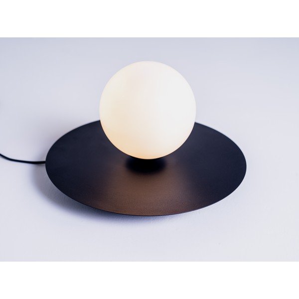 Veioză neagră cu abajur din sticlă (înălțime 17 cm) Skiva Ball – CustomForm-image-2