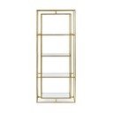 Bibliotecă aurie din oțel 68x172,5x28 cm Elenor – Bizzotto