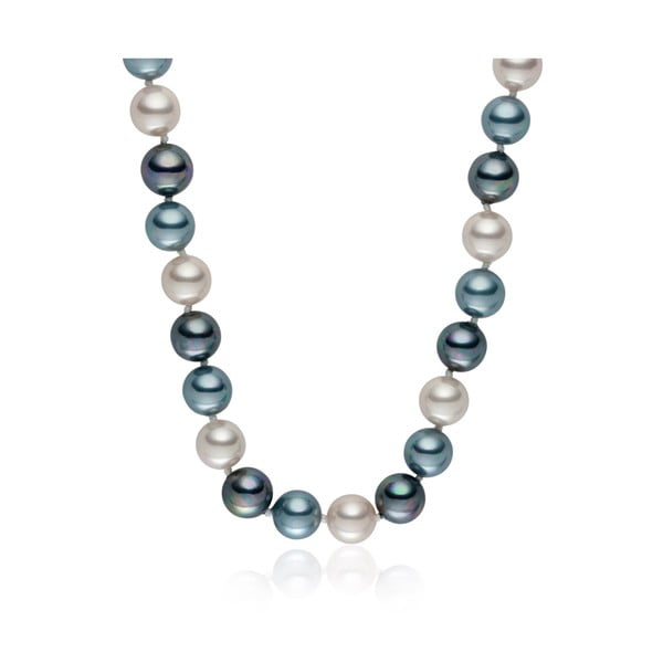 Colier din perle Pearls Of London Mystic Silver Grey, 50 cm
