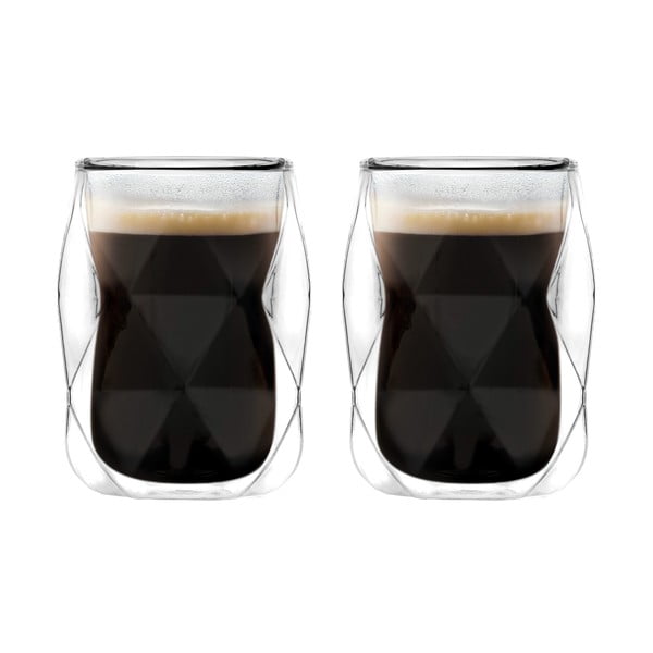 Căni 2 buc. pentru espresso/cu perete dublu 100 ml Geo – Vialli Design