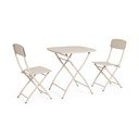 Set de dining pentru grădină bej din oțel pentru 2 persoane Yvonne – Bizzotto