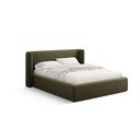 Pat matrimonial verde tapițat cu spațiu de depozitare cu somieră 180x200 cm Jason – Windsor & Co Sofas