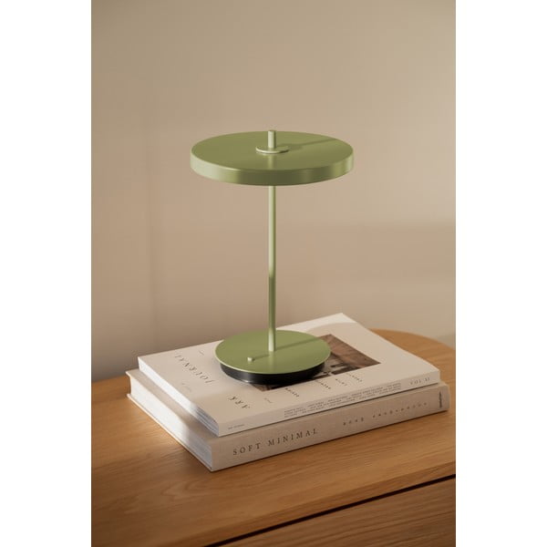 Veioză verde LED din metal cu abajur din metal (înălțime 31 cm) Asteria Move – UMAGE-image-1