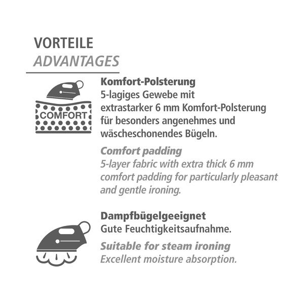 Husă din bumbac pentru masa de călcat Wenko Air M, albastru-image-4