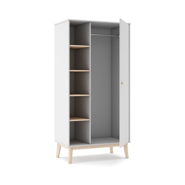 Șifonier pentru copii alb 90x181 cm Esteban – Marckeric-image-4