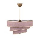 Lustră roz/aurie cu abajur textil ø 40 cm Couper – Opviq lights