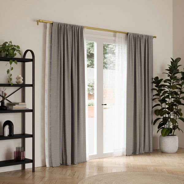Galerie de perdea extensibilă 91-168 cm din oțel Cappa – Umbra-image-3