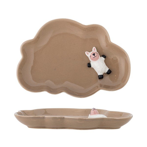 Farfurie pentru copii maro din gresie 14x20 cm Dolly – Bloomingville Mini-image-3