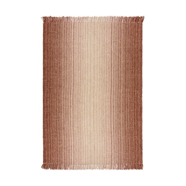 Covor roșu reversibil/țesut manual din amestec de iută 200x290 cm Jute Ombre Red – Flair Rugs