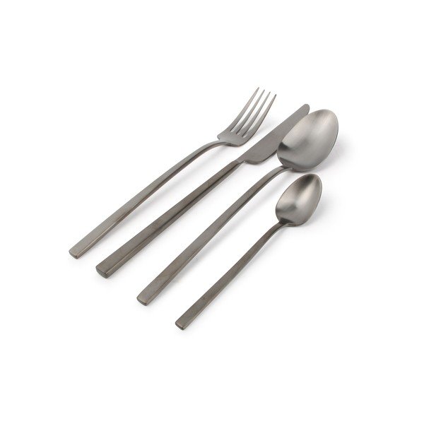 Tacâmuri negru-mat din oțel inoxidabil 16 buc. pentru 4 persoane Terno – S|P Collection