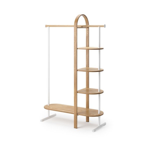 Set pentru hol alb/în culoare naturală din lemn masiv de eucalipt Bellwood – Umbra-image-2