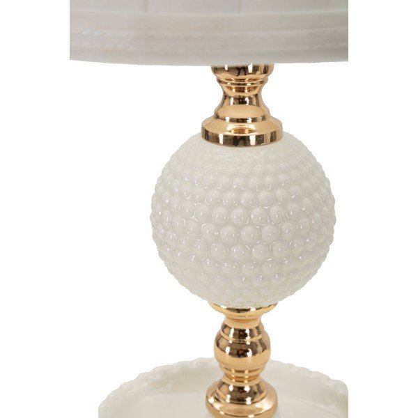 Veioză albă cu abajur textil (înălțime 40 cm) Napoli – Mauro Ferretti-image-4