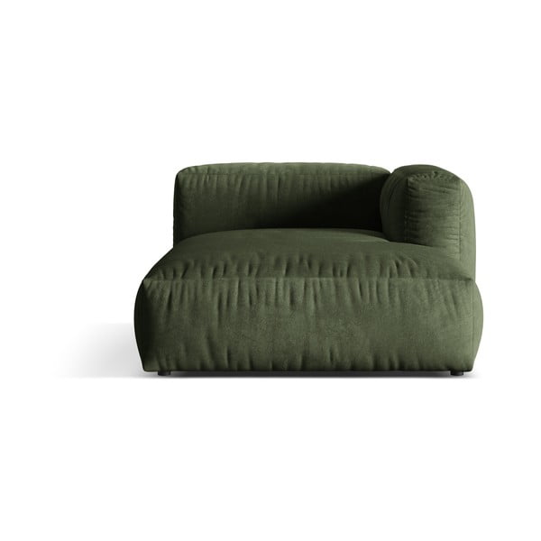 Modul pentru canapea modulară verde cu tapițerie din catifea (cu colț pe partea dreaptă) Martina – Micadoni 