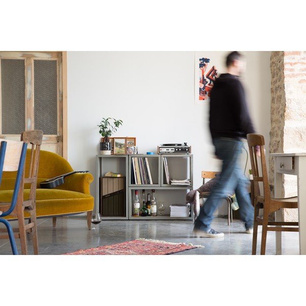 Bibliotecă variabilă din beton cu 4 părți Lyon Béton Dice-image-4
