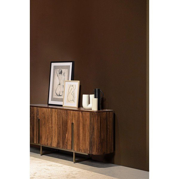 Comodă aurie/în culoare naturală din lemn de mango 160x75x40 cm Vilas – Bizzotto-image-1