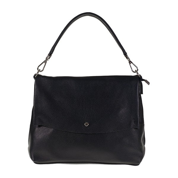 Geantă de piele Giulia Bags Lilo, negru