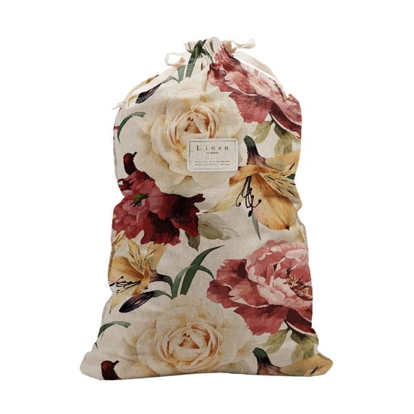 Săculeț textil pentru haine Really Nice Things Bag Roses, înălțime 75 cm