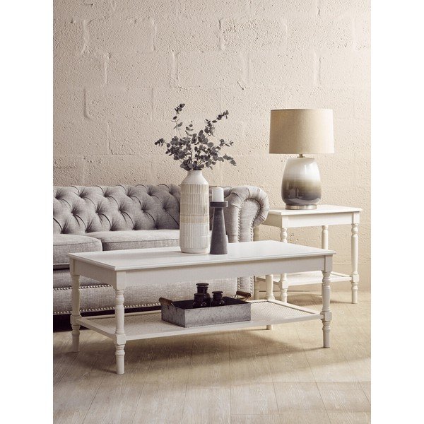 Măsuță de cafea albă 60x120 cm Heritage – Premier Housewares-image-1