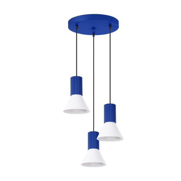 Lustră albastră din metal ø 30 cm Niru – Sollux