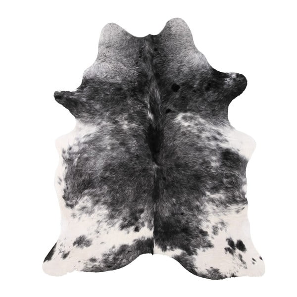 Piele bovină Arctic Fur Nero Creamy, 177 x 162 cm, alb-negru