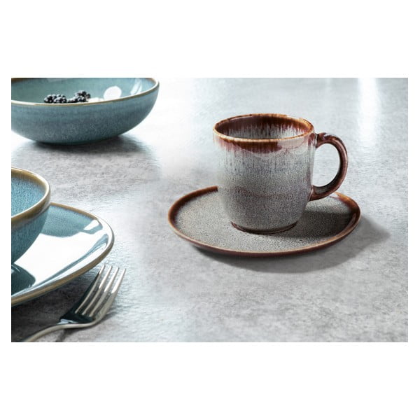 Ceașcă din gresie ceramică Villeroy & Boch Like Lave, 190 ml, gri - maro-image-1
