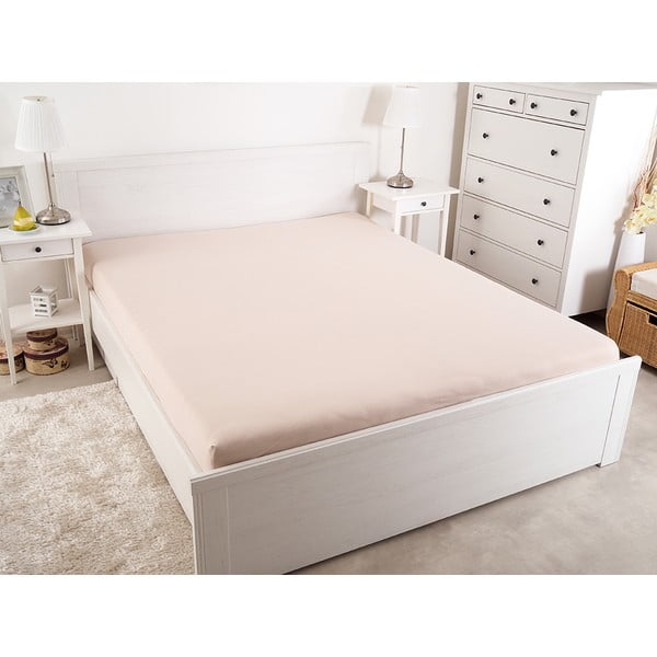 Cearceaf maro deschis cu elastic 120x200 cm – B.E.S.-image-2