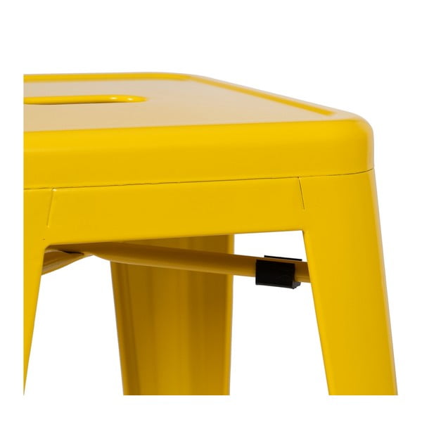 Set de scaune de bar galben 2 buc. din metal (înălțime șezut 76,5 cm) – Ixia-image-3