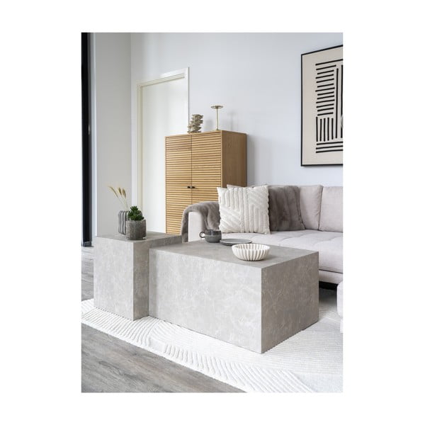 Farfurii gri 4 buc. din gresie ø 21 cm Selma – House Nordic-image-3