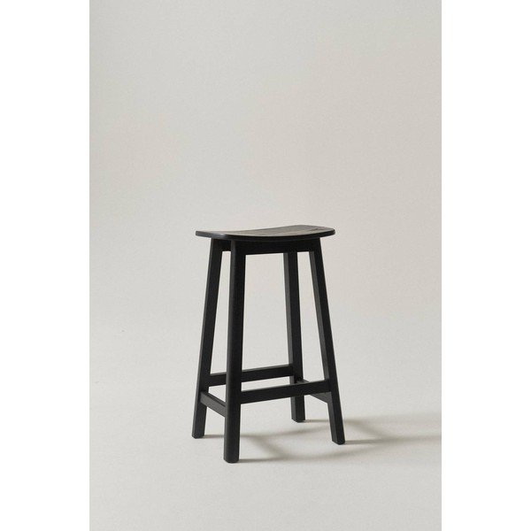 Scaun de bar negru din lemn de frasin (înălțime șezut 65 cm) Selene – Jotex-image-1