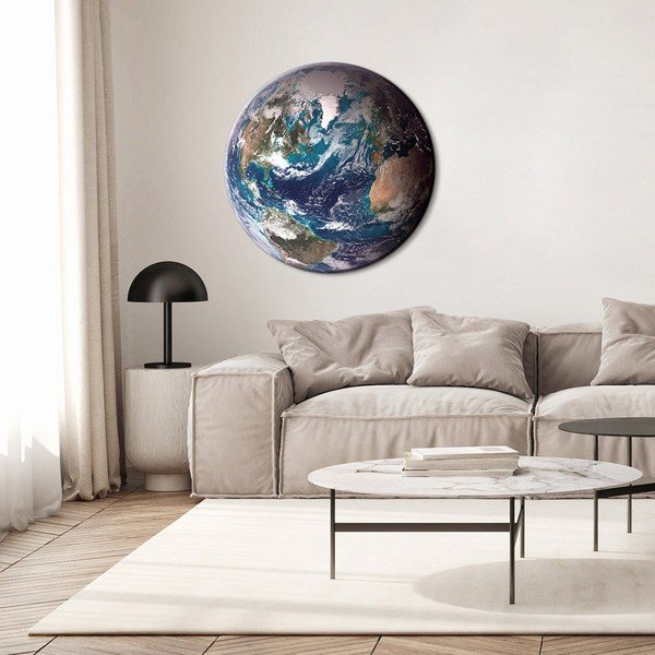 Tablou ø 70 cm Blue Marble – Malerifabrikken-image-3