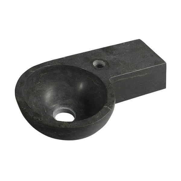 Chiuvetă mică pentru WC neagră din piatră 40x23 cm Blok – Sapho