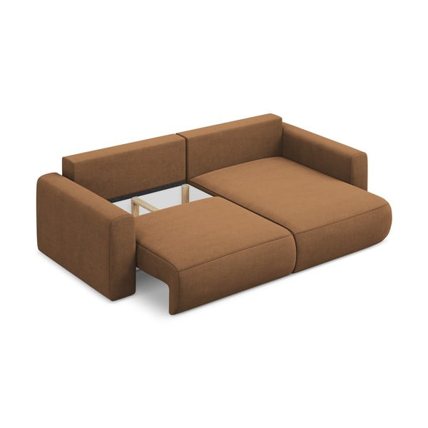 Colțar teracotă extensibil/cu spațiu de depozitare (cu colț pe partea dreaptă/cu șezlong) Kapua – Makamii-image-4