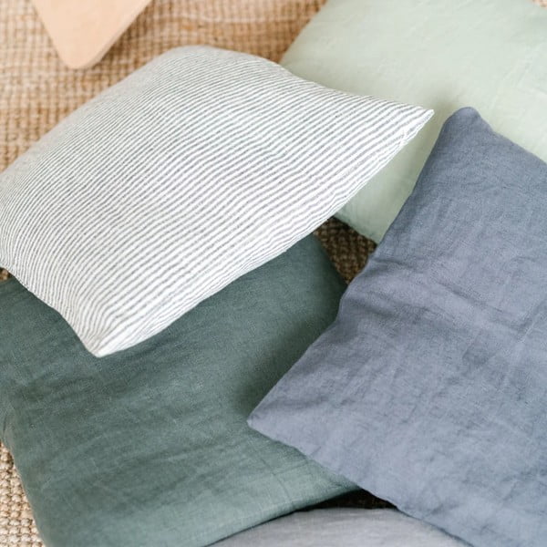 Față de pernă alb-negru din in 70x90 cm - Linen Tales-image-3