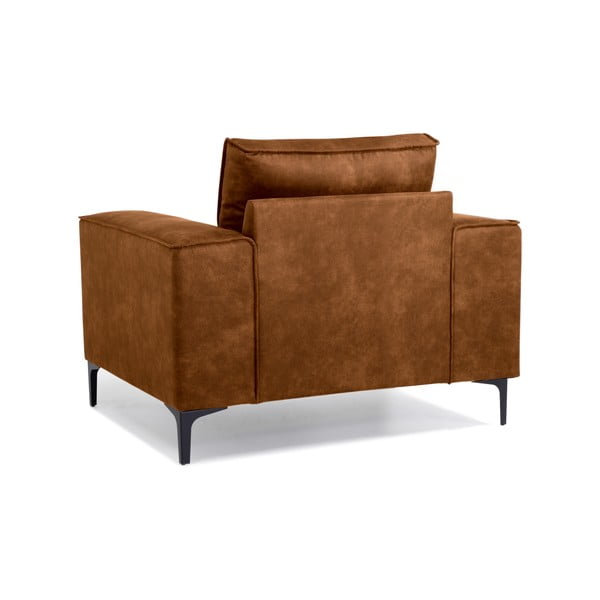 Fotoliu maro   din imitație de piele Copenhagen - Scandic-image-3