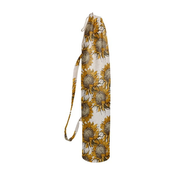 Husă textilă pentru saltea yoga Linen Couture Sunflower, înălțime 80 cm