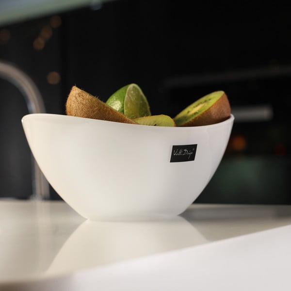 Bol pentru salată Vialli Design, 16 cm, alb-image-1