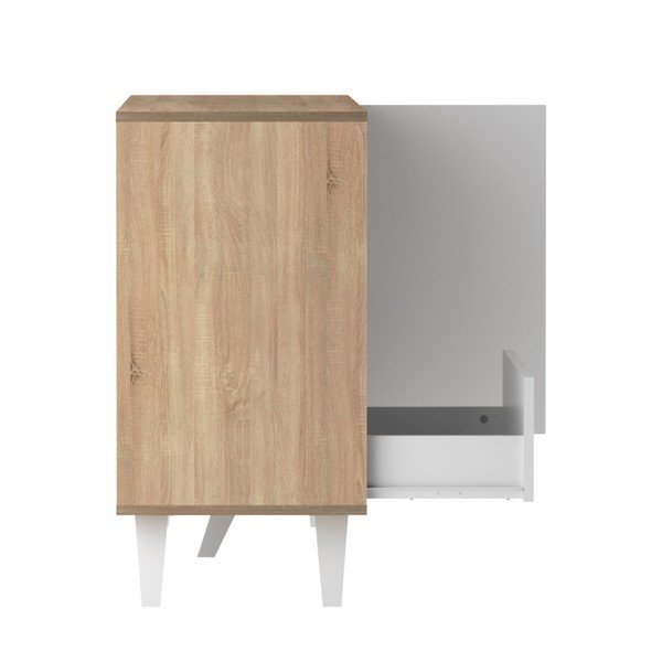 Comodă TemaHome Prism, alb - maro deschis-image-4