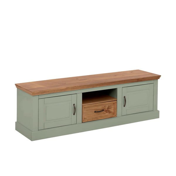 Comodă TV verde-deschis din lemn de pin 160x50 cm Selma – Støraa-image-2